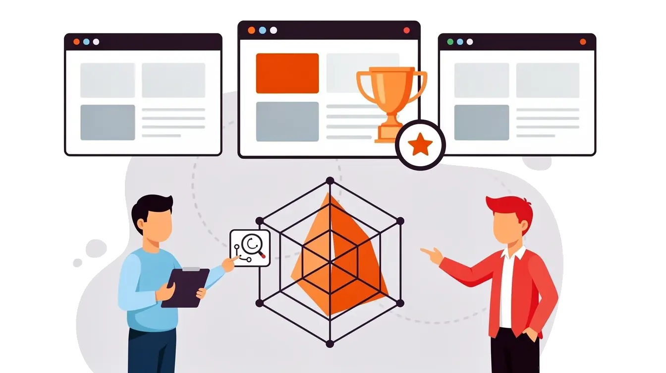 You vs. competitors across 7 dimensions