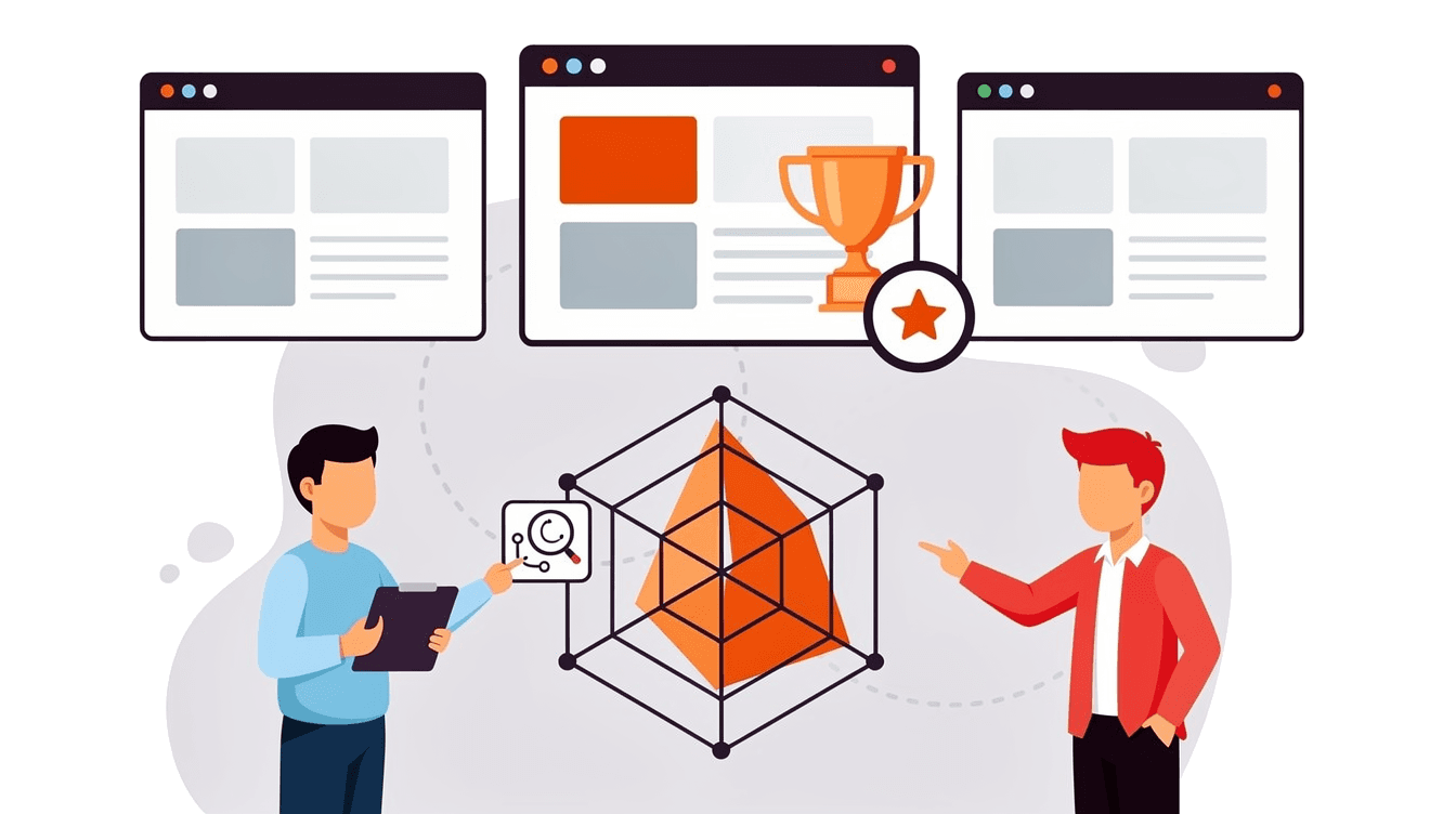 You vs. competitors across 7 dimensions