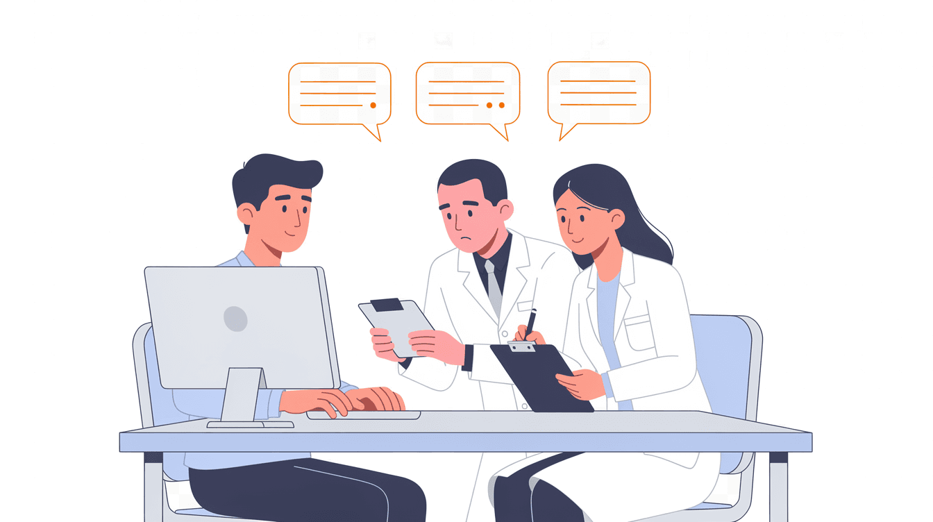 An expert watches along and asks deeper questions