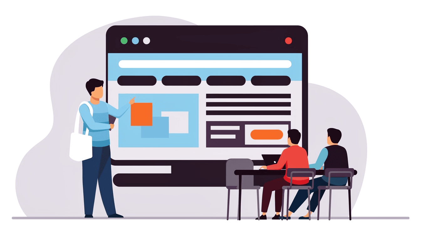 Expert presenting the findings to the client's team