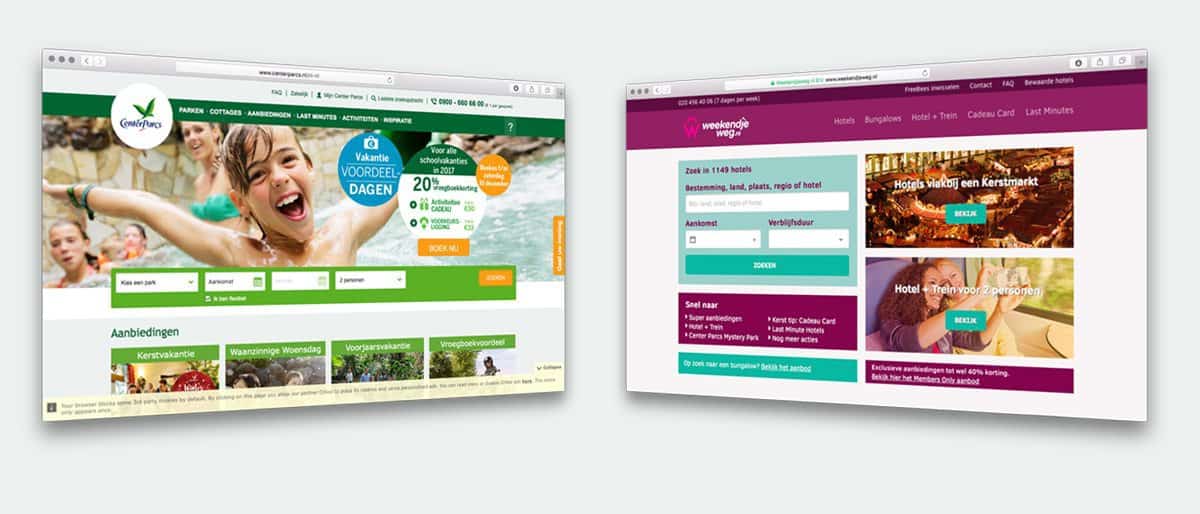 Beeldmateriaal dat voor beleving zorgt: Weekendjeweg.nl & CenterParcs.nl