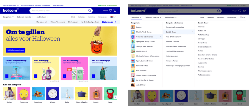 Navigation Lessons from Bol.com and Coolblue
